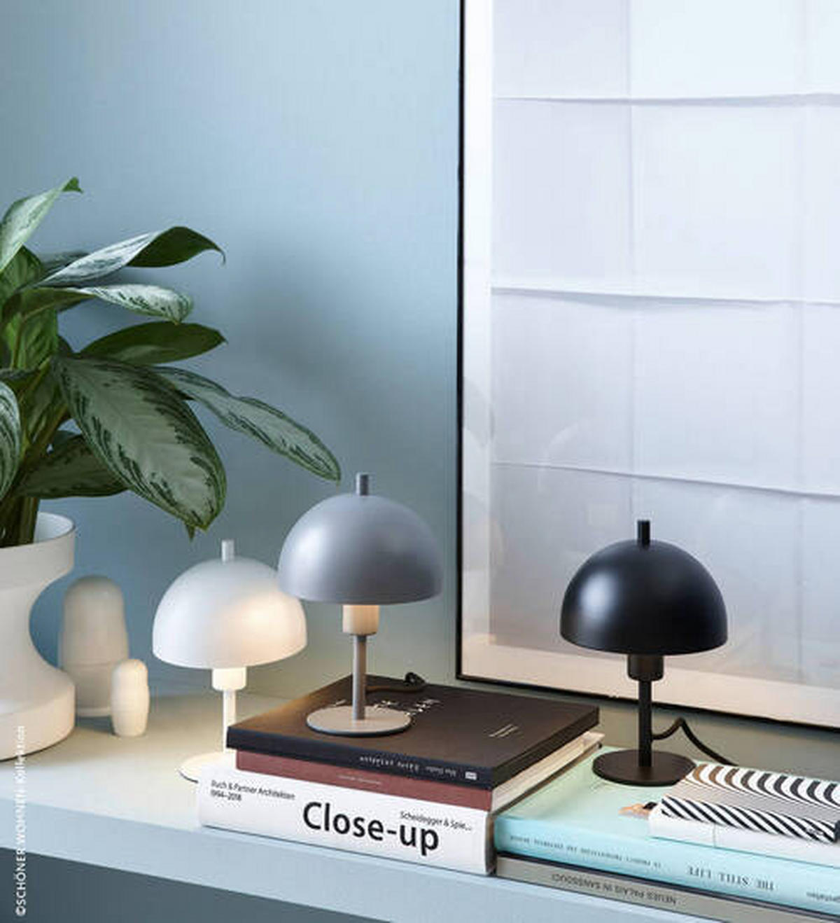 TISCHLEUCHTE Kia 18/33,5 cm  - Schwarz, Design, Metall (18/33,5cm) - Schöner Wohnen