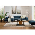 ECKSOFA  in Chenille Blau  167/311 cm  - Blau/Schwarz, Design, Textil/Metall (167/311cm) - Xora