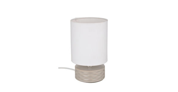TISCHLEUCHTE 12/19,5 cm - Chromfarben/Grau, Basics, Kunststoff/Textil (12/19,5cm) - Novel