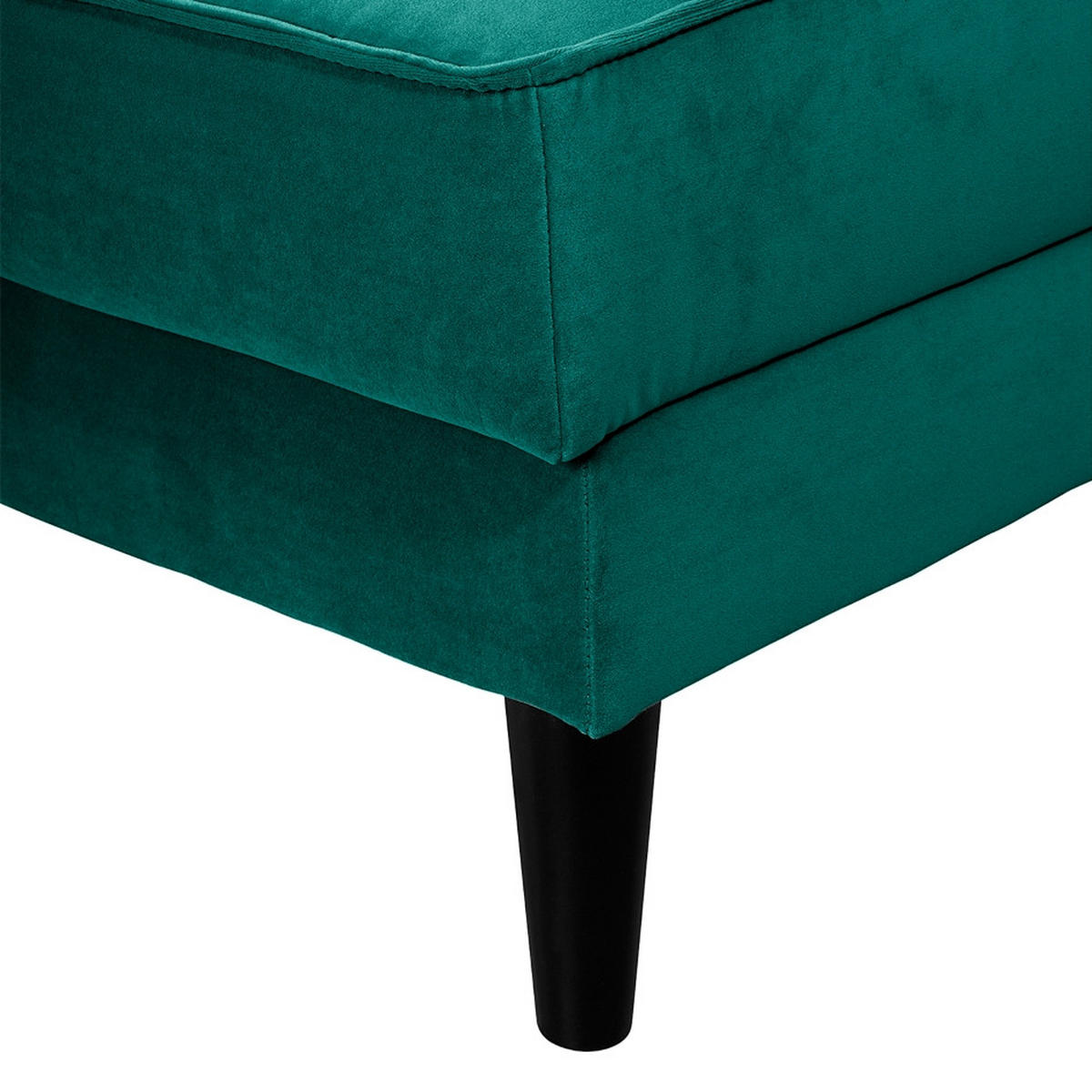 ECKSOFA in Samt, Velours Petrol  - Wengefarben/Petrol, Modern, Holz/Textil (280/85/167cm) - Trendmanufaktur