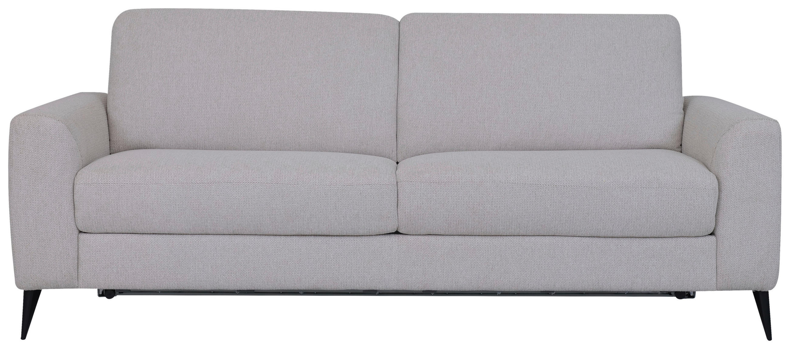 SCHLAFSOFA Webstoff Beige  - Beige/Schwarz, MODERN, Textil/Metall (219/92/101cm) - Livetastic