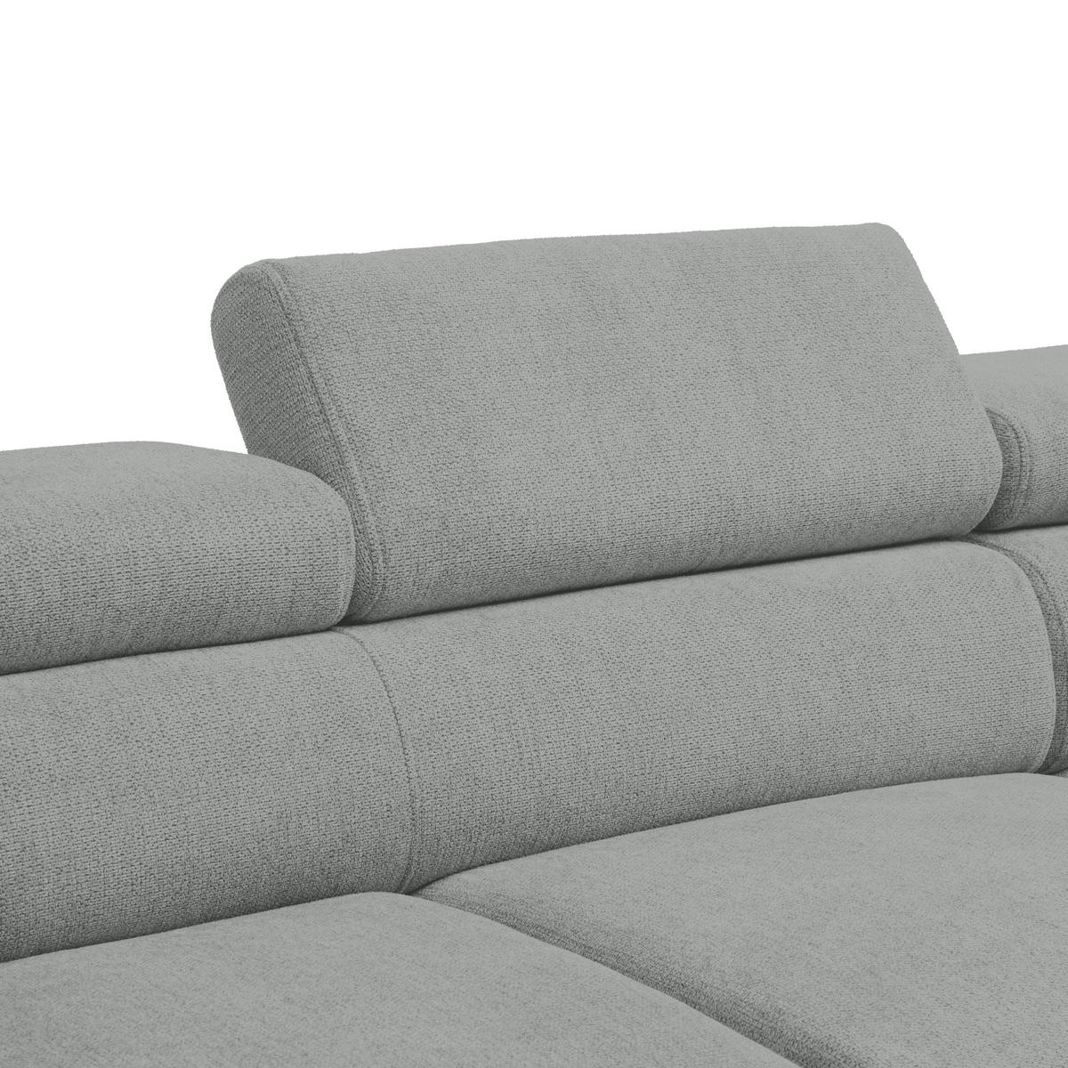 HÖRNSOFFA i vävt tyg ljusgrå  - ljusgrå/svart, Modern, metall/textil (257/198cm) - MID.YOU