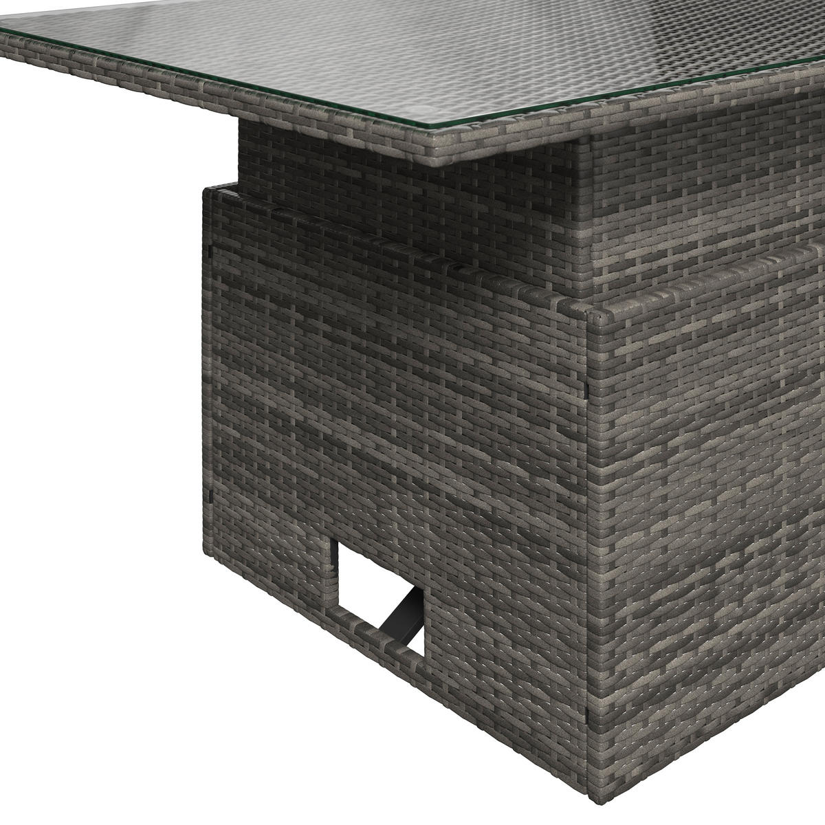 LOUNGEGARNITUR   140/48/68/80 cm Eisen  - Blaugrau/Grau, MODERN, Metall (140/48/68/80cm) - Ambia Garden