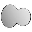 WANDSPIEGEL 90/60/2,5 cm  - Schwarz, Basics, Glas/Metall (90/60/2,5cm) - Xora