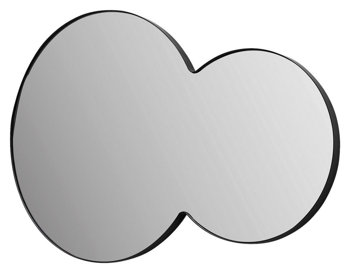 WANDSPIEGEL 90/60/2,5 cm  - Schwarz, Basics, Glas/Metall (90/60/2,5cm) - Xora