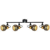 STRAHLER 60/10/17,5 cm   - Goldfarben/Schwarz, Basics, Metall (60/10/17,5cm) - Globo