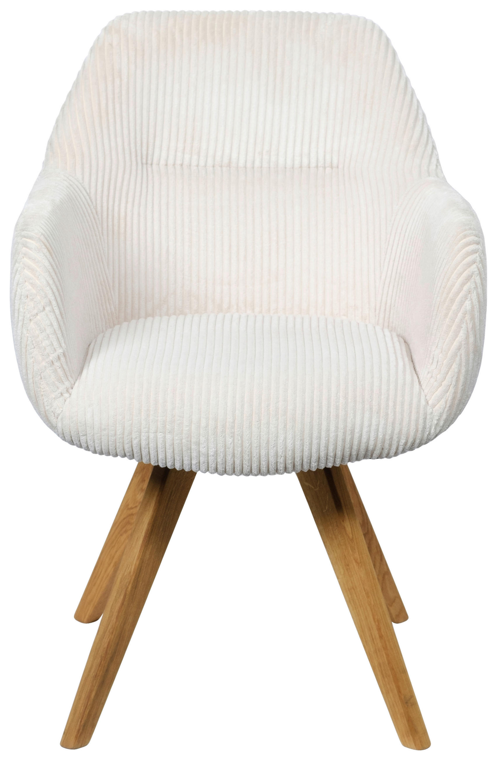 ARMLEHNSTUHL  in Cord  - Eichefarben/Beige, KONVENTIONELL, Holz/Textil (61/64/58cm) - Linea Natura