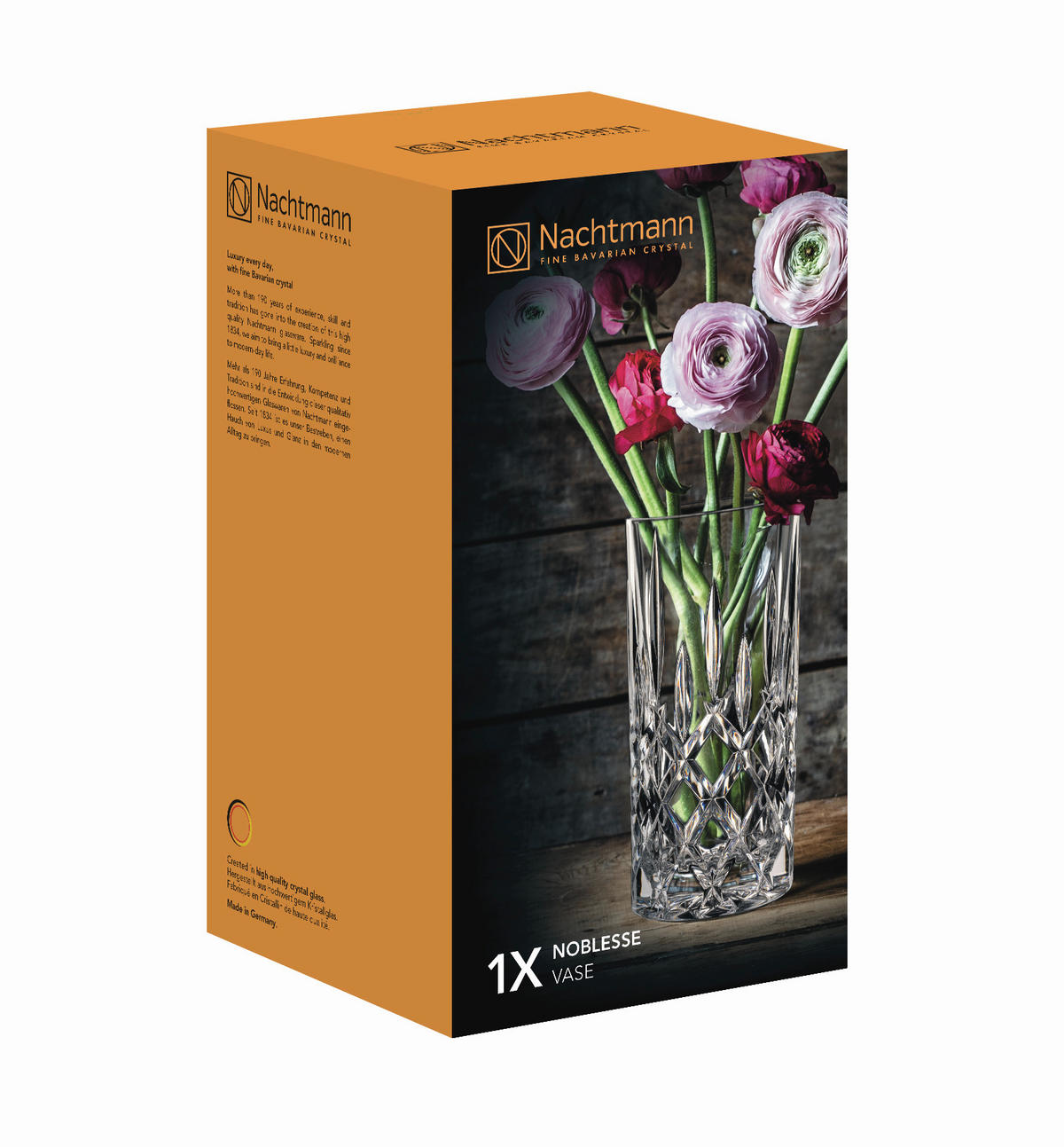 VASE  - Klar, Basics, Glas (13,9/25,5/13,9cm) - Nachtmann