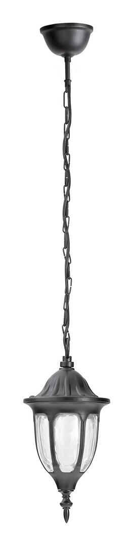 SPOLJNA VISEĆA SVETILJKA MILANO  - prozirna/crna, Romantično / Seoski, staklo/metal (16,5/100cm)