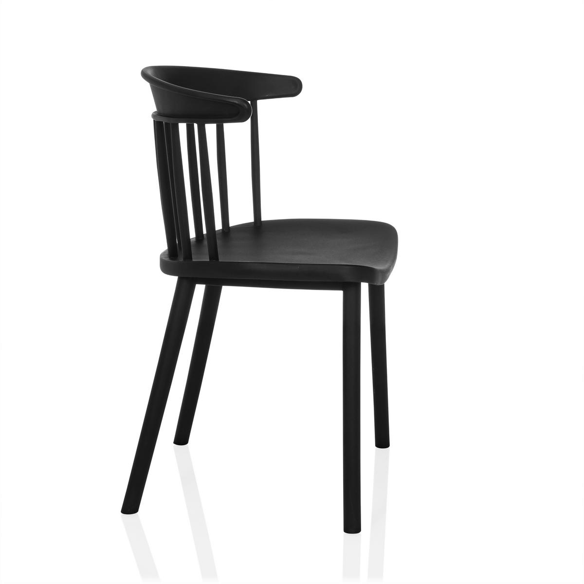 BESUCHERSTUHL  in Schwarz  - Schwarz, MODERN, Kunststoff (53/75/45cm) - MID.YOU