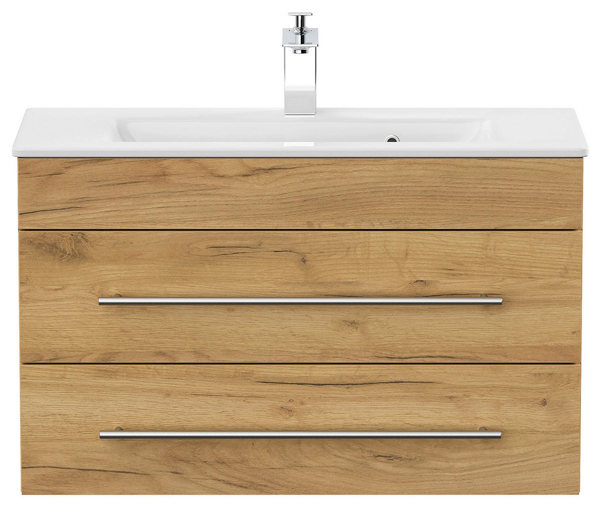 BADEZIMMER  in 80,4 cm  - Eichefarben/Silberfarben, MODERN, Keramik/Holzwerkstoff (80,4cm) - MID.YOU