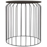 BEISTELLTISCH Schwarz rund  - Schwarz, Design, Holzwerkstoff/Metall (44/50cm) - Ambia Home