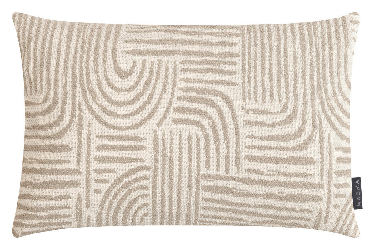 OUTDOOR-KISSENHÜLLE  Streifen  - Beige/Cappuccino, Basics, Textil (40/60cm)