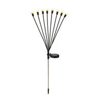 SOLARLEUCHTE   - Schwarz/Weiß, Trend, Kunststoff/Metall (65cm) - Ambia Garden