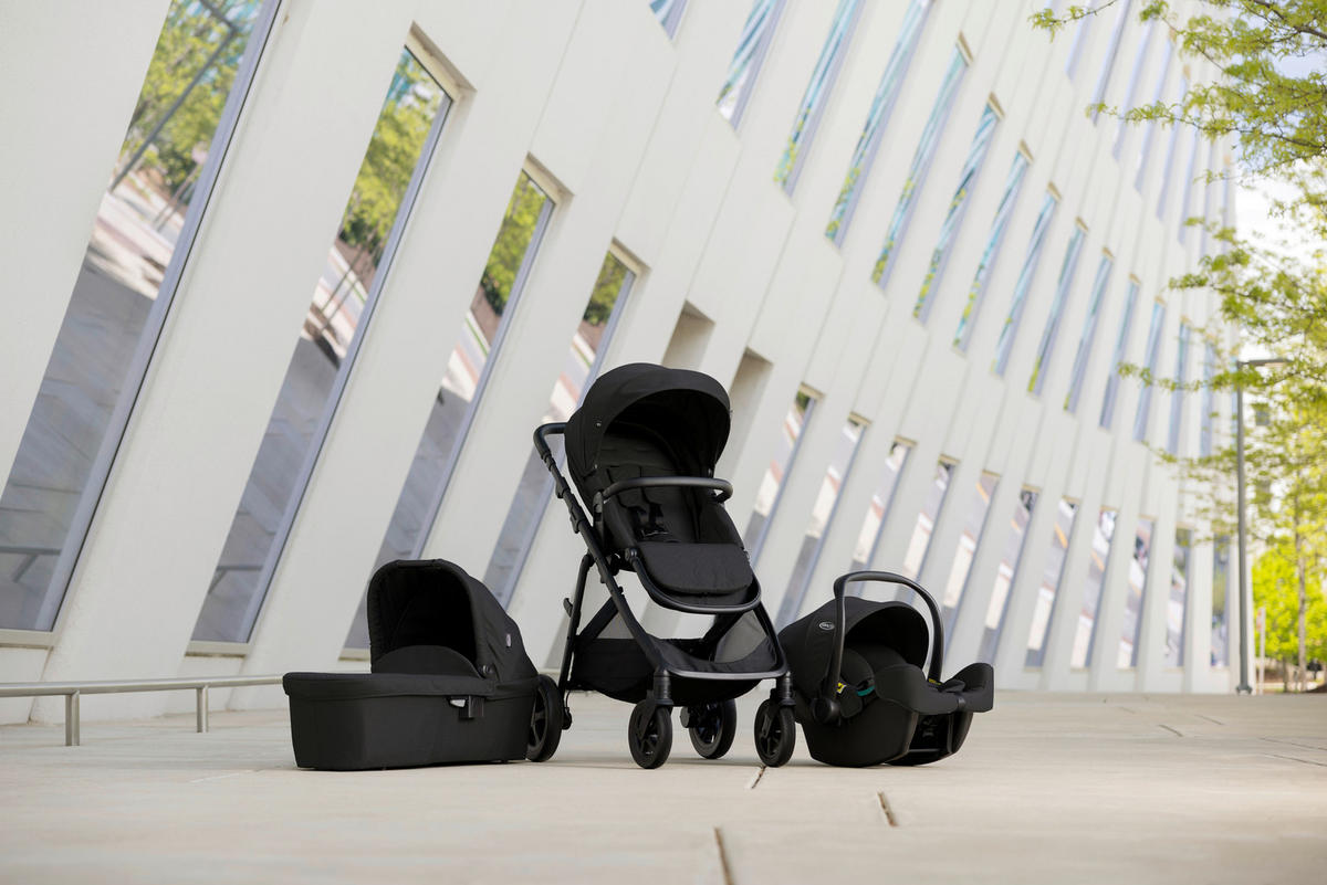 KINDERWAGENSET Near2Me DLX 3in1  - Schwarz, Basics, Textil/Metall (95/62,7/120cm) - Graco