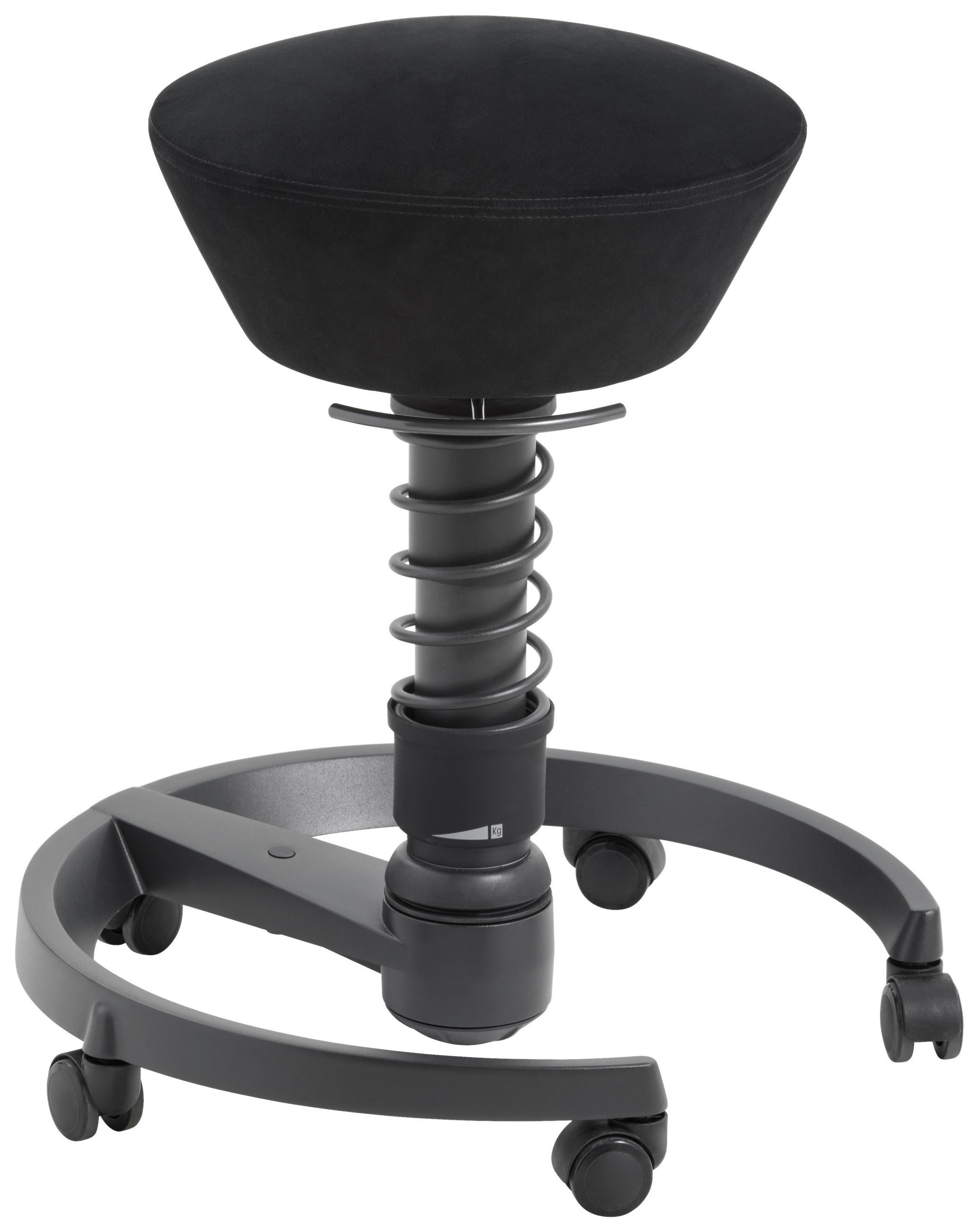 DREHSTUHL Flachgewebe Schwarz  - Schwarz, Modern, Kunststoff/Textil (59/45-66/59cm) - Aeris