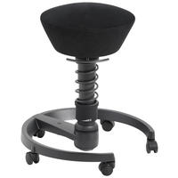 BÜROHOCKER Mikrofaser Flachgewebe Schwarz  - Schwarz, MODERN, Kunststoff/Textil (59/45-66/59cm) - Aeris