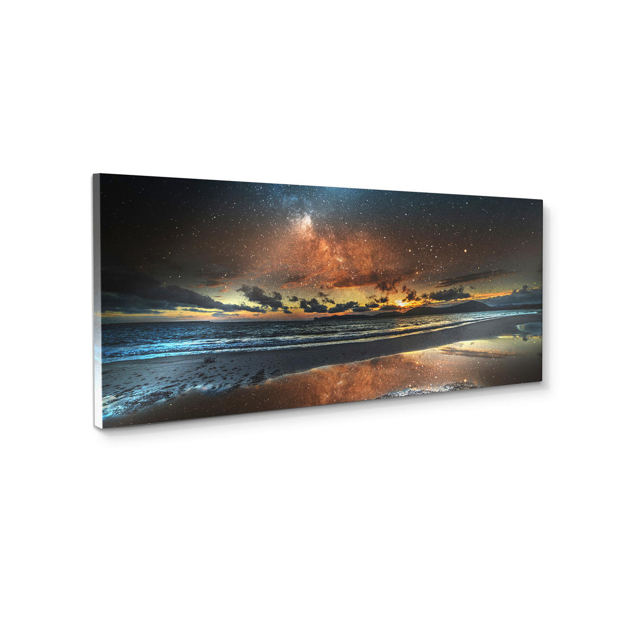 LEINWANDBILD Strand & Meer 150/60 cm  - Multicolor, Basics, Holz/Textil (150/60cm)