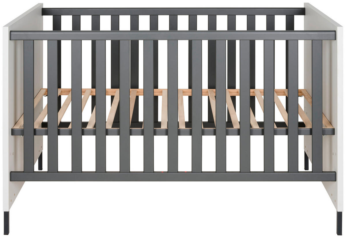 GITTERBETT Milan 144/78/93 cm  - Anthrazit/Grau, Basics, Holz/Holzwerkstoff (144/78/93cm) - Jimmylee