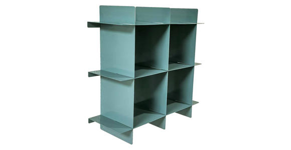 WANDREGAL 40/40/15 cm  - Grün, Basics, Metall (40/40/15cm) - Landscape