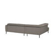 ECKSOFA in Webstoff Greige  205/280 cm  - Greige/Schwarz, Design, Textil/Metall (205/280cm) - Xora