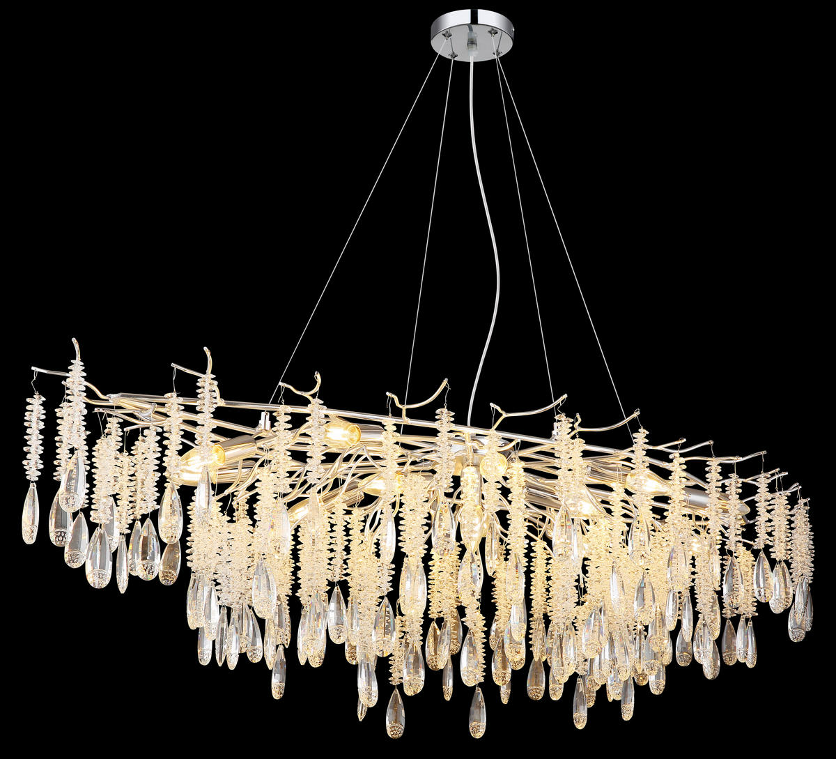 HÄNGELEUCHTE 150/60/120 cm  - Klar/Transparent, KONVENTIONELL, Glas/Kunststoff (150/60/120cm) - Globo