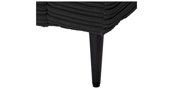 ECKSOFA in Cord Schwarz  173/276 cm  - Schwarz, KONVENTIONELL, Textil/Metall (173/276cm) - Carryhome