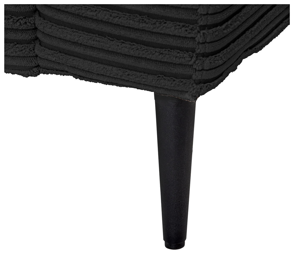 ECKSOFA in Cord Schwarz  173/276 cm  - Schwarz, KONVENTIONELL, Textil/Metall (173/276cm) - Carryhome