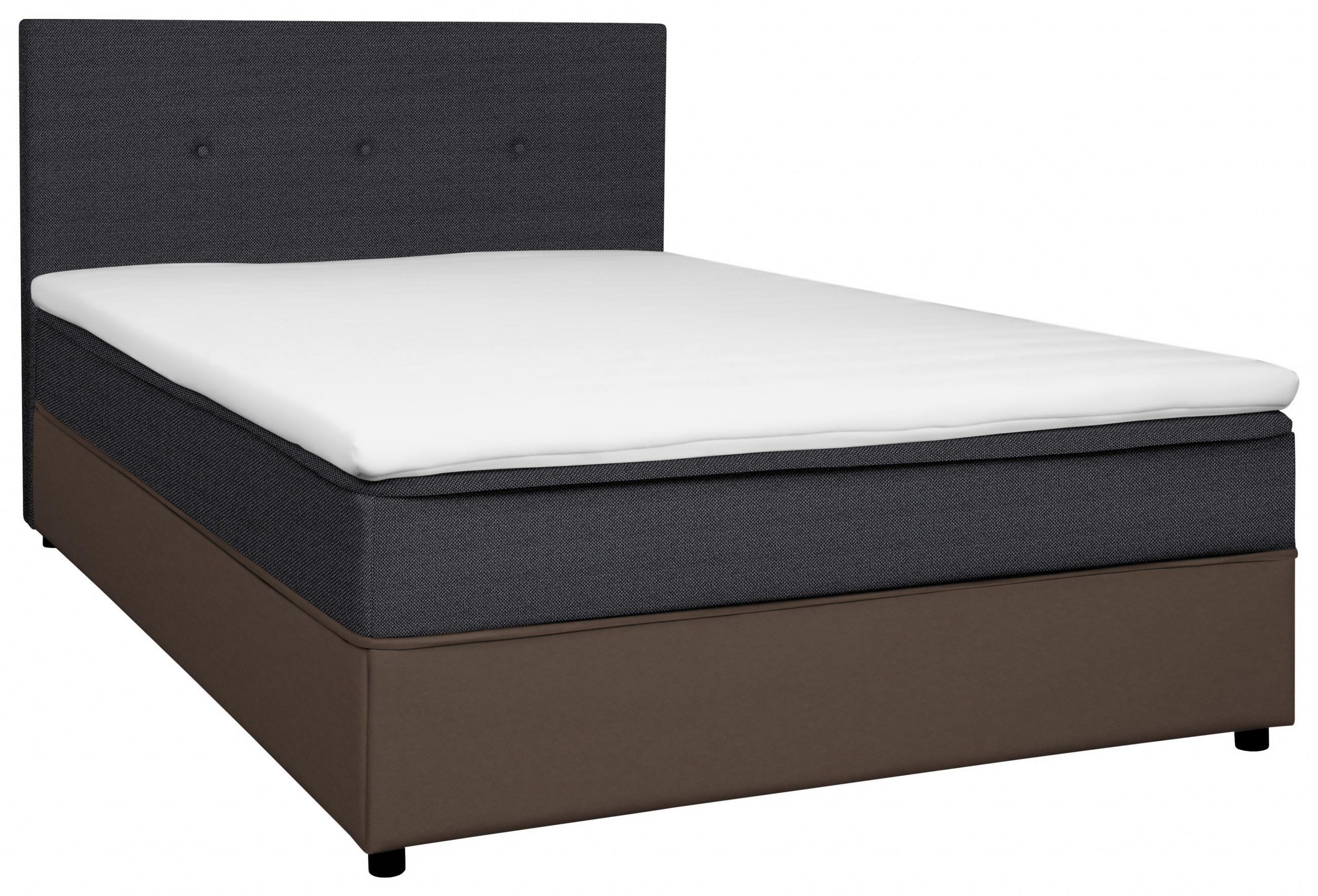 BOX-ÁGY 180/200 cm  antracit, szürke  - fekete/antracit, Konventionell, textil/fa (180/200cm) - Carryhome