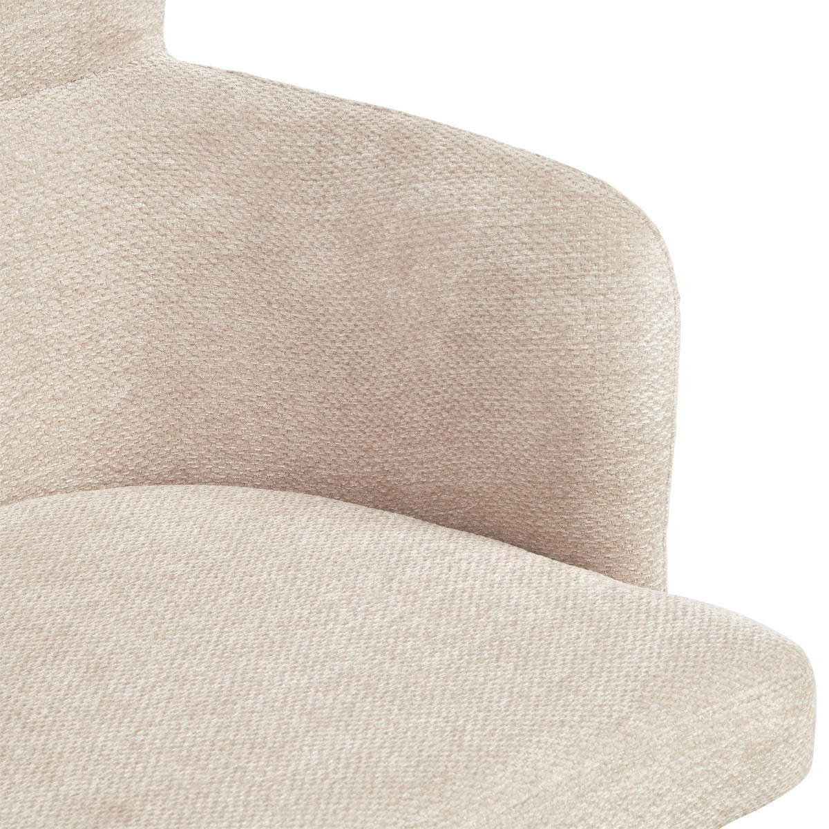 ARMLEHNSTUHL  in Eisen Webstoff  - Beige/Schwarz, KONVENTIONELL, Holz/Textil (58,5/85/63cm) - Livetastic