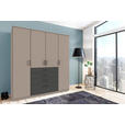 KLEIDERSCHRANK  in Graphitfarben, Grau  - Schwarz/Graphitfarben, KONVENTIONELL, Holzwerkstoff/Kunststoff (180/199/58cm) - Carryhome
