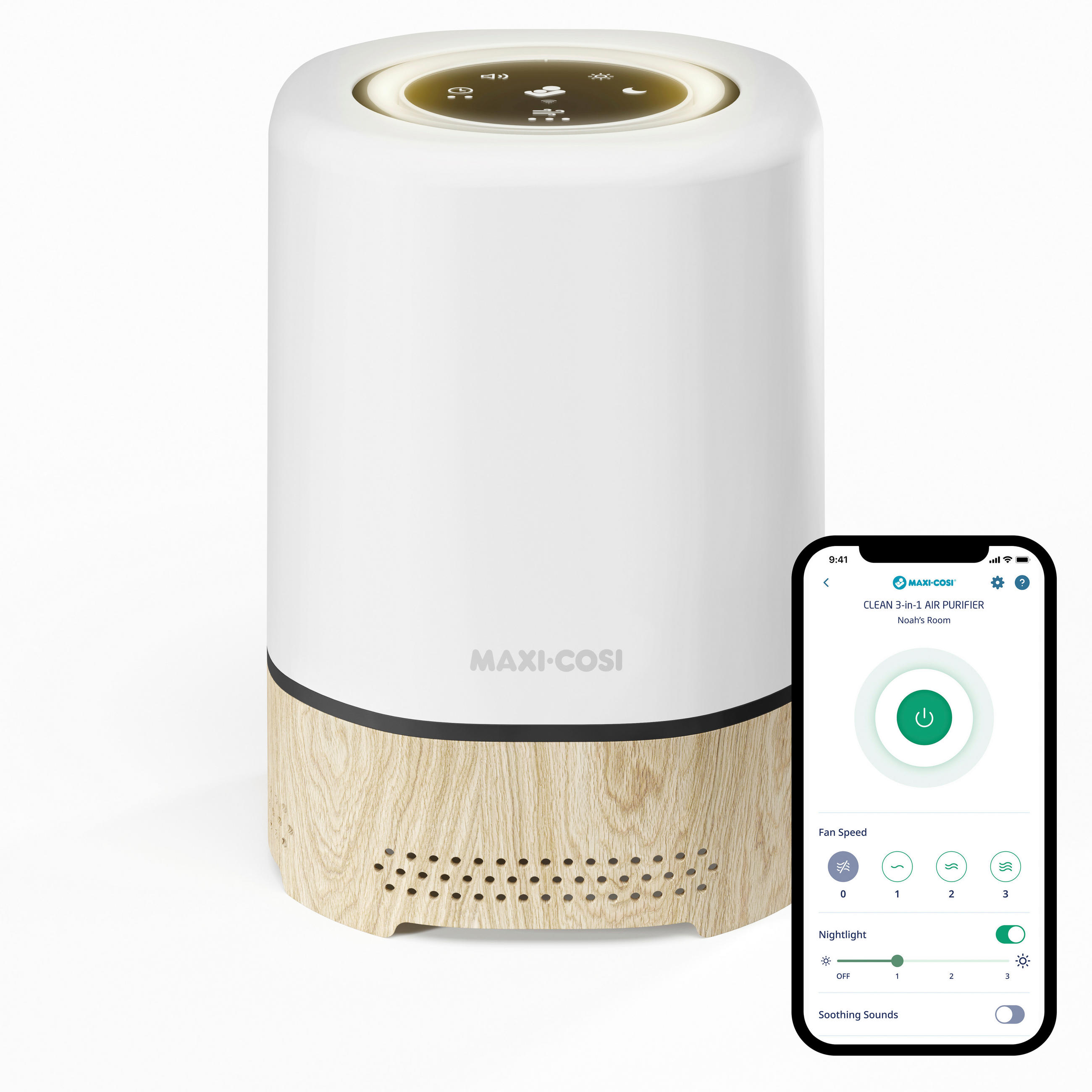 LUFTRENARE Connected Home Clean 3-in-1  - vit, Basics, plast (15,9/22cm) - Maxi Cosi Pro