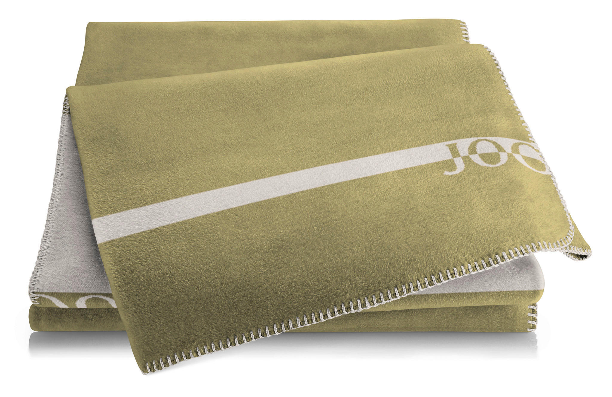 WOHNDECKE Logo Stripes 150/200 cm  - Olivgrün, Design, Textil (150/200cm) - Joop!