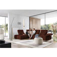 ECKSOFA in Struktur Rostfarben  233/313 cm  - Rostfarben/Schwarz, Design, Kunststoff/Textil (233/313cm) - Emilio Belluti