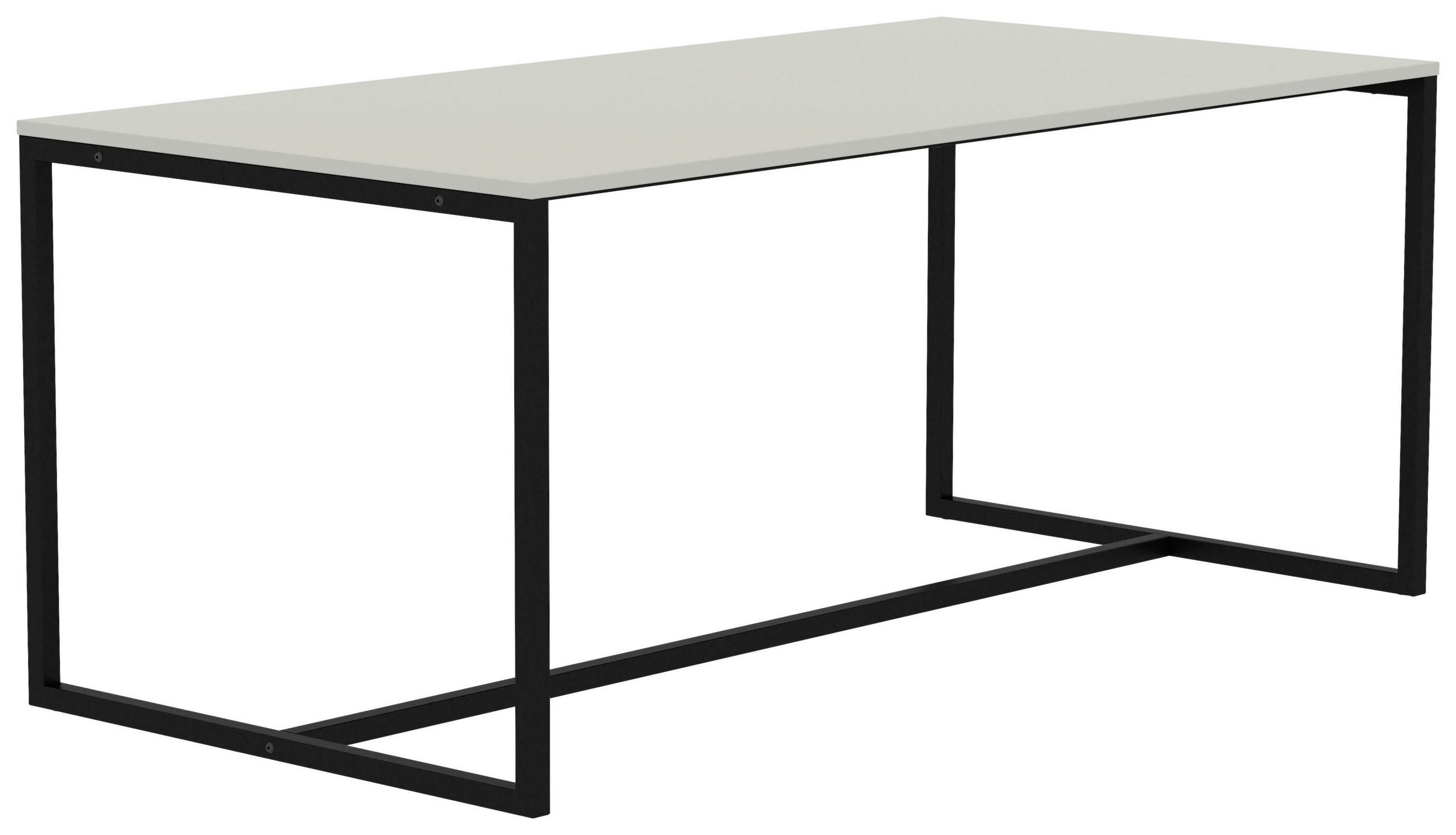 ESSTISCH rechteckig Weiß - Schwarz/Weiß, Design, Holzwerkstoff/Metall (180/90/75cm)