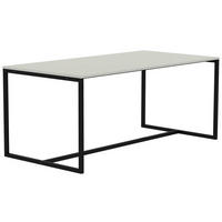 ESSTISCH rechteckig Weiß  - Schwarz/Weiß, Design, Holzwerkstoff/Metall (180/90/75cm)