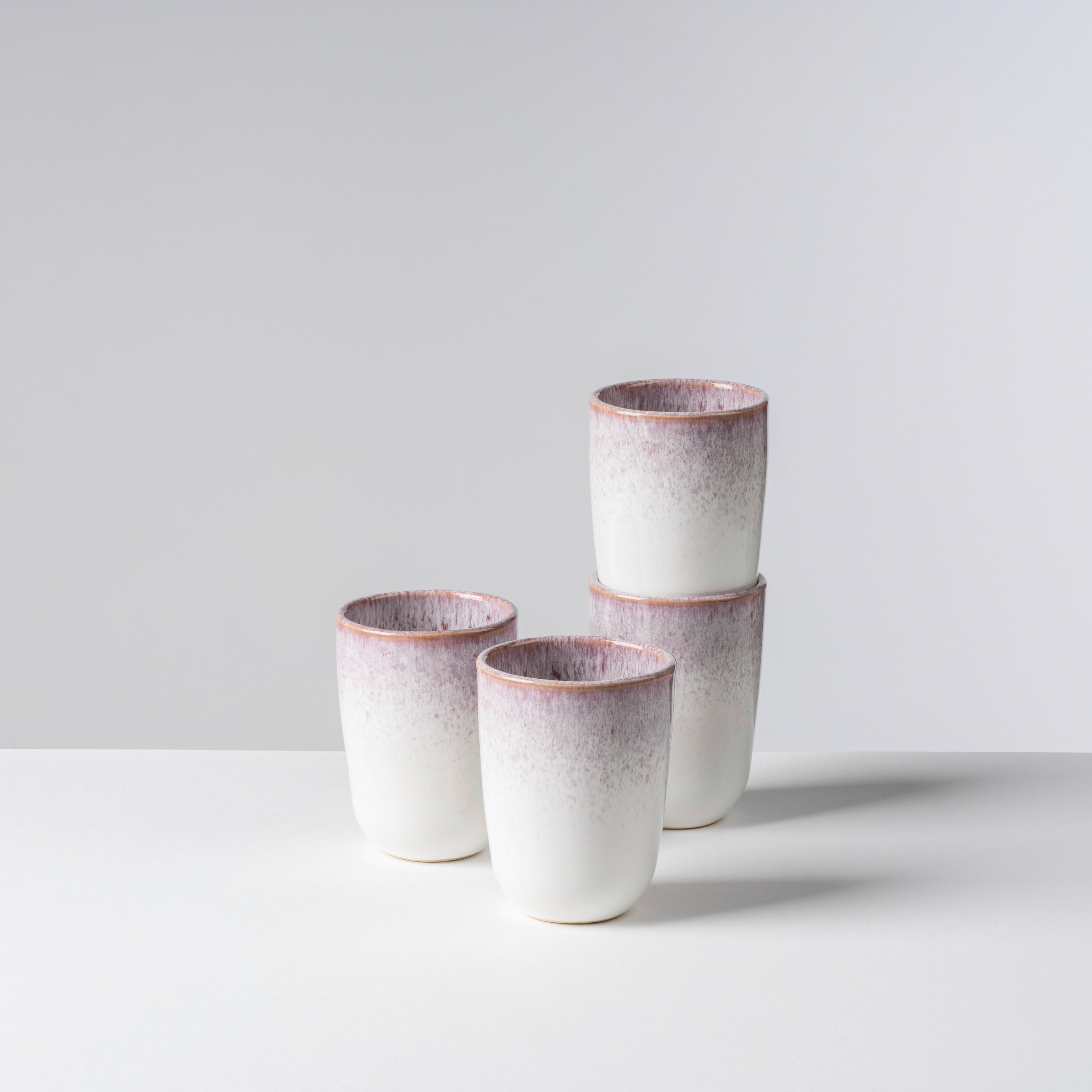 KAFFEEBECHERSET ALPENWIESE 4-teilig  - Beere, Basics, Keramik (8,4/11,5cm) - Gipfelstück