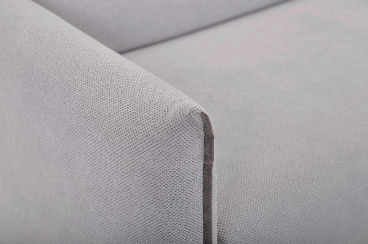 SCHLAFSOFA Webstoff Grau, Hellgrau  - Hellgrau/Schwarz, KONVENTIONELL, Kunststoff/Textil (185/86/104cm) - Carryhome