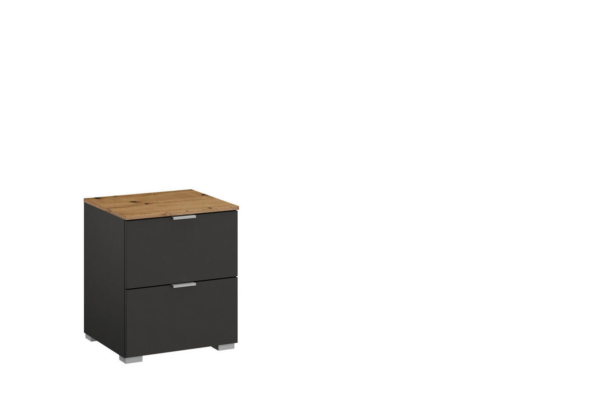 JUGENDZIMMER - Eichefarben/Hellgrau, Design, Holzwerkstoff/Textil (120/200cm) - Stylife