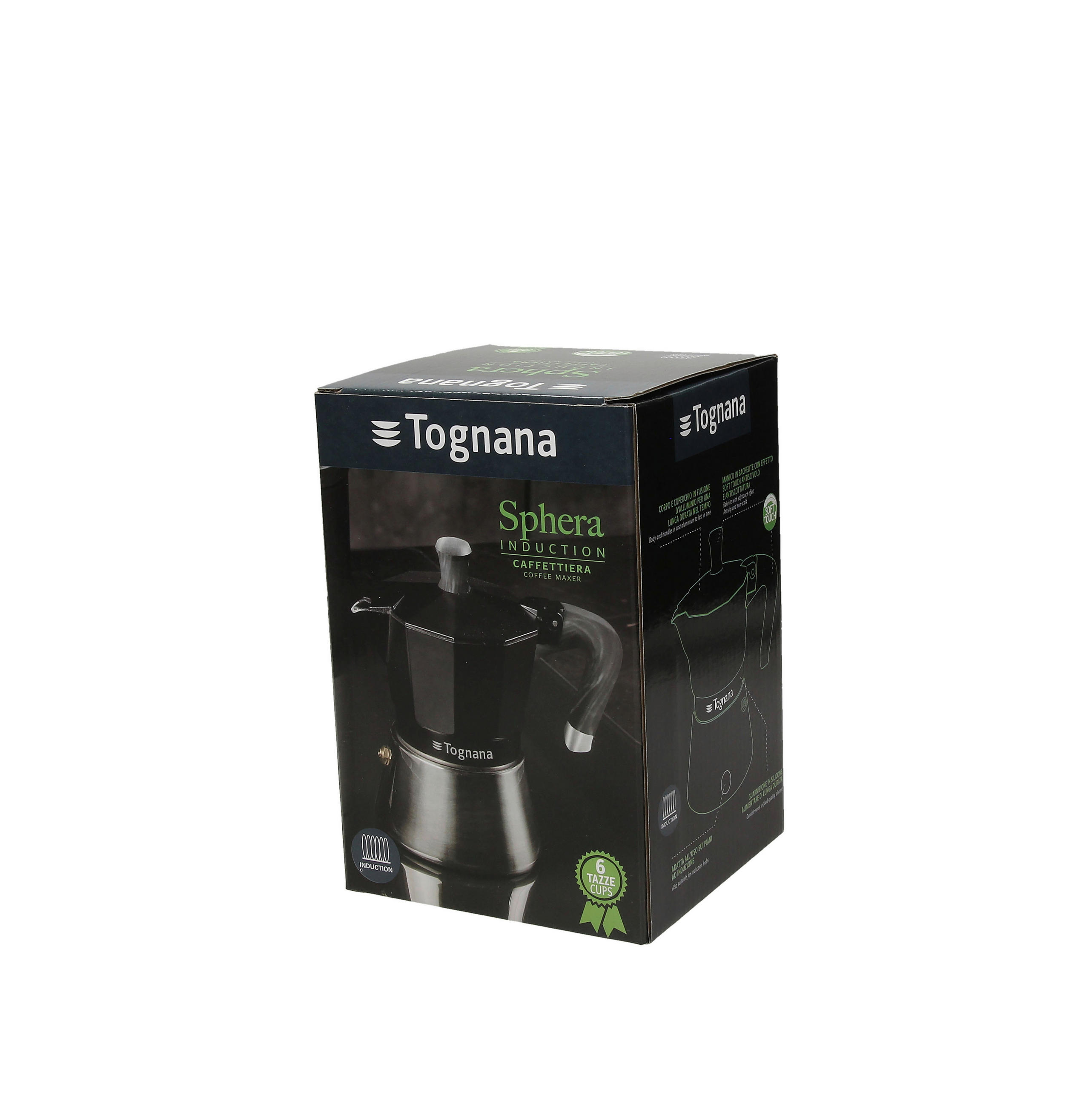 POSODA ZA PRIPRAVO KAVE SPHERA  180 ml l   15/9,5/16 cm - črna, Basics, kovina/umetna masa (15/9,5/16cm) - Tognana