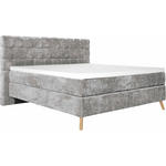 BOXSPRINGBETT 180/200 cm  in Grau  - Eichefarben/Grau, Design, Holz/Textil (180/200cm) - Esposa