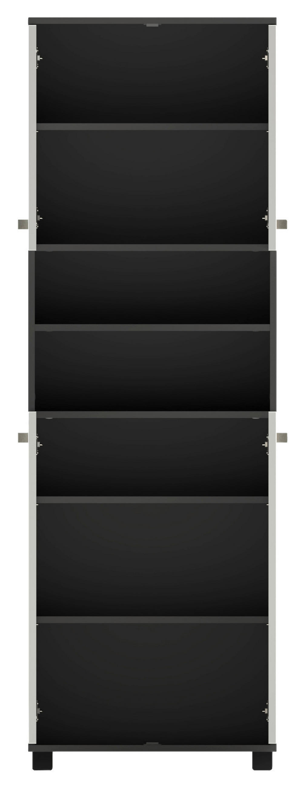 HOCHSCHRANK 59,8/180,9/32,6 cm  - Anthrazit/Schwarz, Natur, Holzwerkstoff/Kunststoff (59,8/180,9/32,6cm) - Stylife