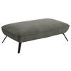 HOCKER in Textil Olivgrün  - Schwarz/Olivgrün, Design, Textil/Metall (142/43/80cm) - Moderano