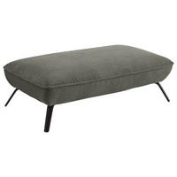 HOCKER in Textil Olivgrün  - Schwarz/Olivgrün, Design, Textil/Metall (142/43/80cm) - Moderano