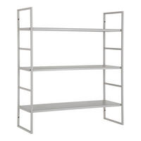 VÄGGHYLLPLAN 48/55/17 cm  - grå, Design, metall (48/55/17cm)