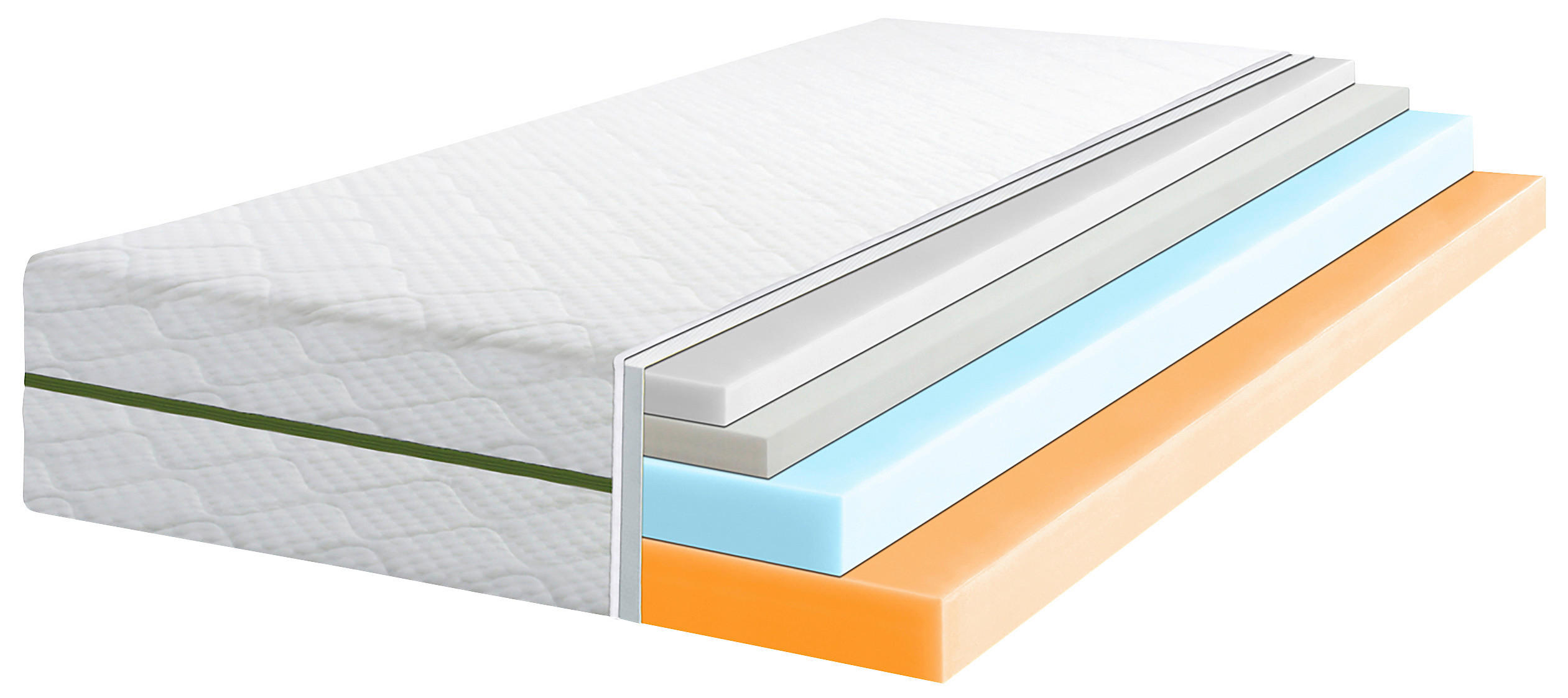 LEŽIŠČE IZ UDOBNE PENE 90/200 cm  - bela, Design, tekstil (90/200cm) - Hom`in