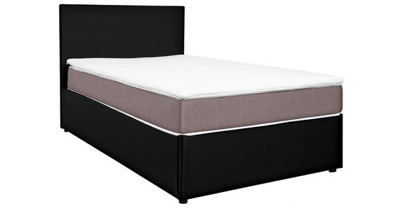 BOXBETT 120/200 cm  in Schwarz, Hellbraun  - Hellbraun/Schwarz, KONVENTIONELL, Holz/Holzwerkstoff (120/200cm) - Carryhome