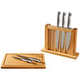 MESSERBLOCK 7-teilig  - Silberfarben/Naturfarben, Basics, Holz/Metall - Homeware Profession.