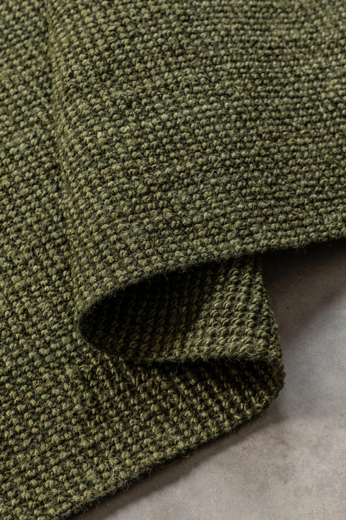 LÄUFER 80/200 cm Bouclé  - Olivgrün, Basics, Textil (80/200cm)