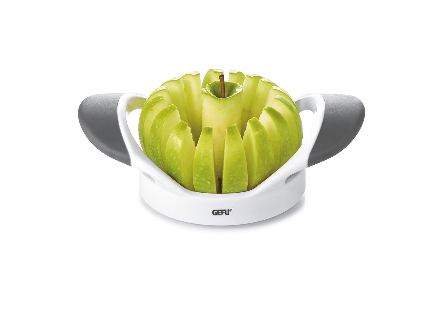 KRÁJAČ NA JABLKÁ - sivá/biela, Basics, kov/plast (11,2/4,5/16,4cm) - Gefu